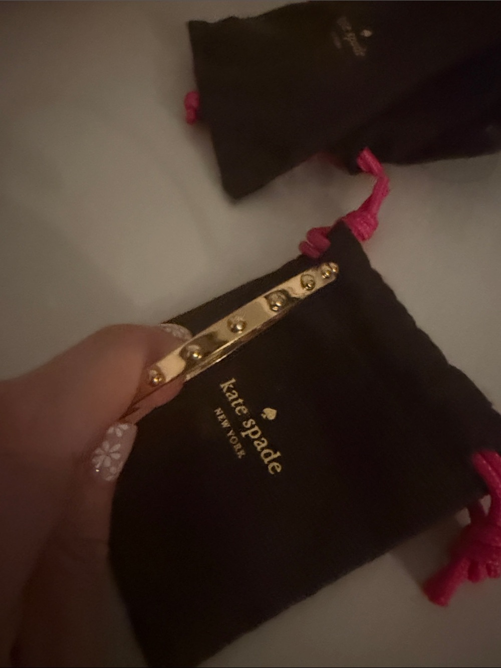 kate spade Gold Studded Key Ring